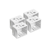 White Window Blinds Headrail Holder Bracket, Mini Blind Profile Box Mounting Bracket for Horizontal Faux Wood Blinds with 1"(25mm)Wide slats(4PCS)