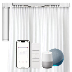 Automatic Curtain Opener,Motorized Curtain Track,Smart Curtain Rods With Remote,Automated Window Treatments Work With Alexa,GoogleAssistant