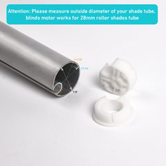 Electric Sun Shades Outdoor Motor Kit for Coolaroo Shade Screen, Coolaroo Blind Conversion Motor for 28mm Tube, Rechargeable Battery Powered Motor Kit with Controller
