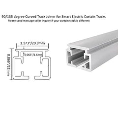 90 Degree U Type and L Type Window Electric Curtain Track Joiner.
