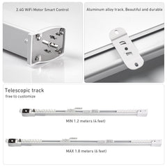 Automatic Curtain Opener,Motorized Curtain Track,Smart Curtain Rods With Remote,Automated Window Treatments Work With Alexa,GoogleAssistant