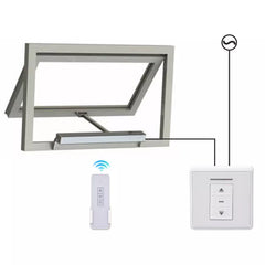 スマート自動電動窓天窓オープナー、チェーン電動窓アクチュエーターモーター、ストローク300mm、クレストリー、出窓、屋根換気口用(DC24V入力)