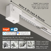 Matter over Wi-Fi Smart Curtain Motor Single Panel Track Smart Home Electric Rail Work with Alexa Google Assistant Apple Homekit SmartThings