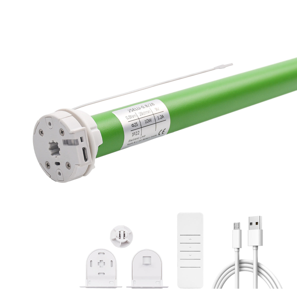 Rechargeable Roller Shades Motor Kit Wireless RF Controller.