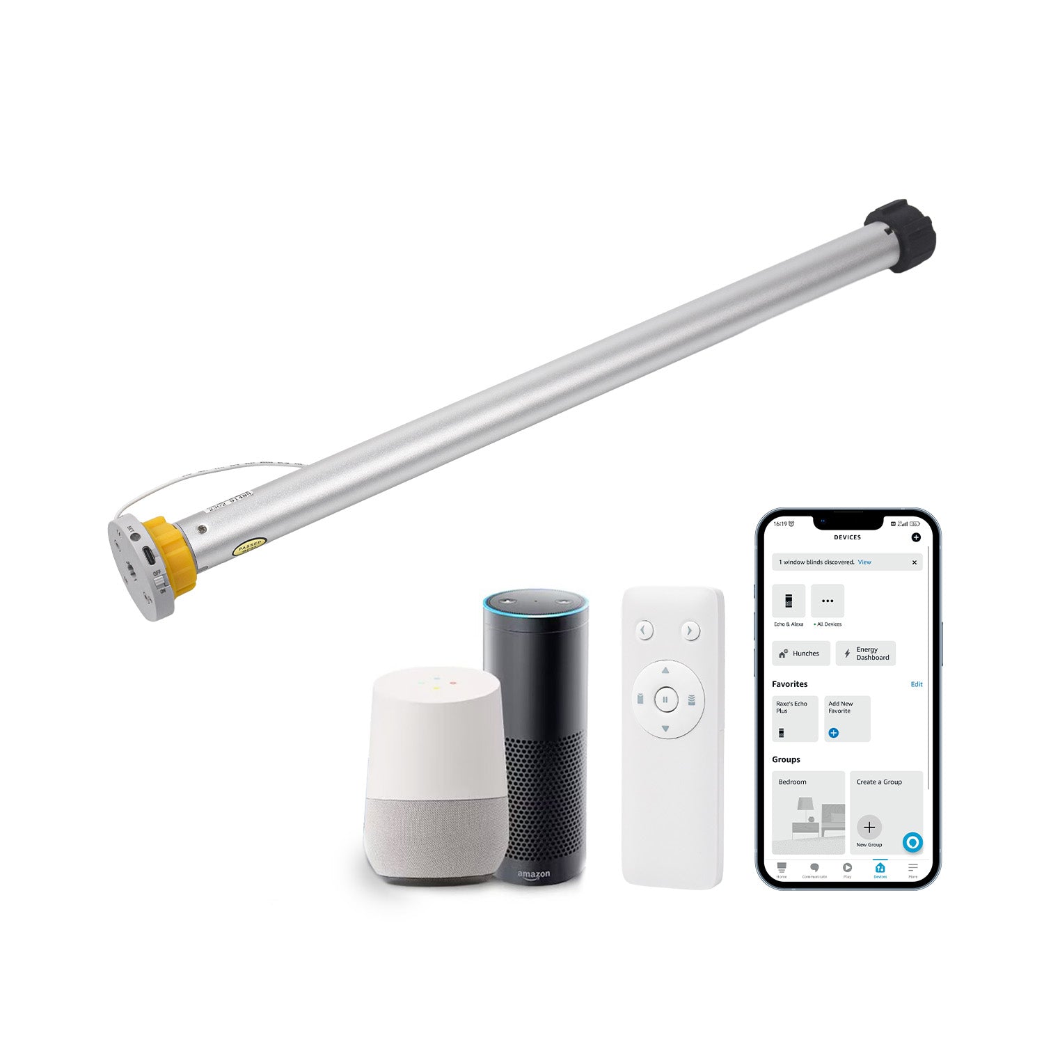 Zigbee Smart Motorized Blinds/Shades Motor 1.5“ 38mm/45mm , Compatible with Alexa Directly, No HUB Needed.