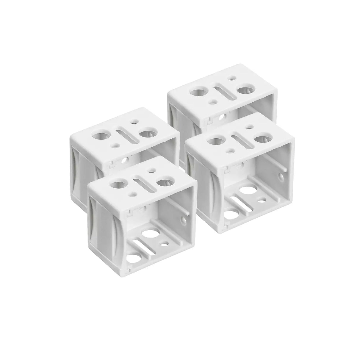 White Window Blinds Headrail Holder Bracket, Mini Blind Profile Box Mounting Bracket for Horizontal Faux Wood Blinds with 1"(25mm)Wide slats(4PCS)