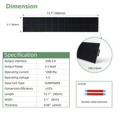 Blinds Solar Panels 5Volt Small Solar Charger for Motorized Blinds, Windows Curtain.