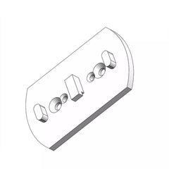 Roller Blind Bracket Adapter Plates Big, Spacing 49mm Mounting Plates for Electric Blind Motor