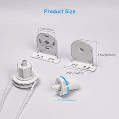 38mm Roller Blind Clutch with Metal Bracket & Bead Chain, Roller Shade Clutch, End Plug for 1 1/2" (38mm)