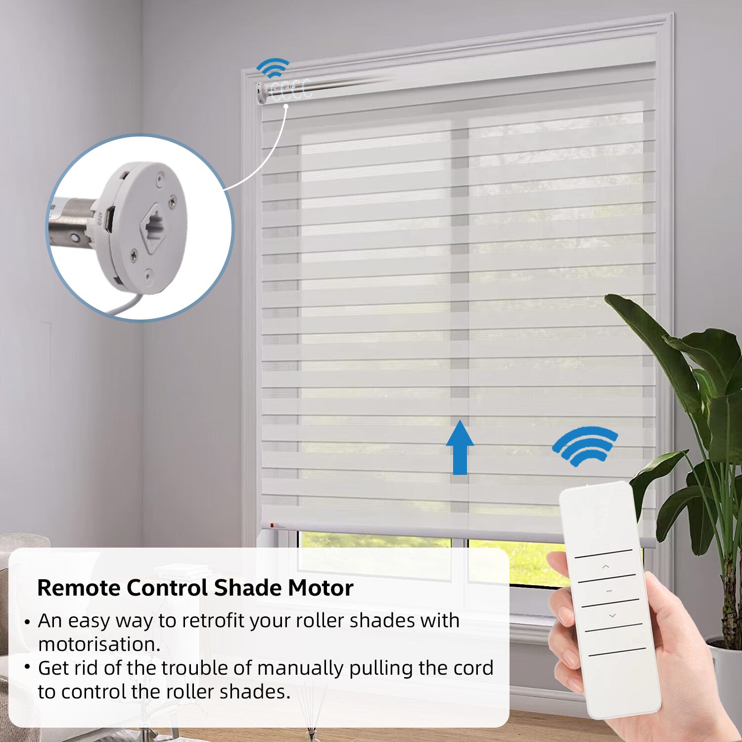 Rechargeable Roller Shade Motor, Working for 1"/25mm Shade Tube.