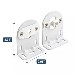 Heavy Duty Motorized Shade Brackets - Universal Set for Outdoor Blinds, Zip Screens, Golf Impact Screens | Fits AM35, AM45 | 50mm to 63mm Tubes