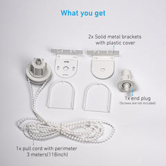 38mm Roller Blind Clutch with Metal Bracket & Bead Chain, Roller Shade Clutch, End Plug for 1 1/2" (38mm)