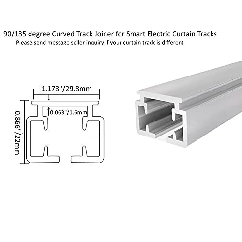 90 Degree U Type and L Type Window Electric Curtain Track Joiner.