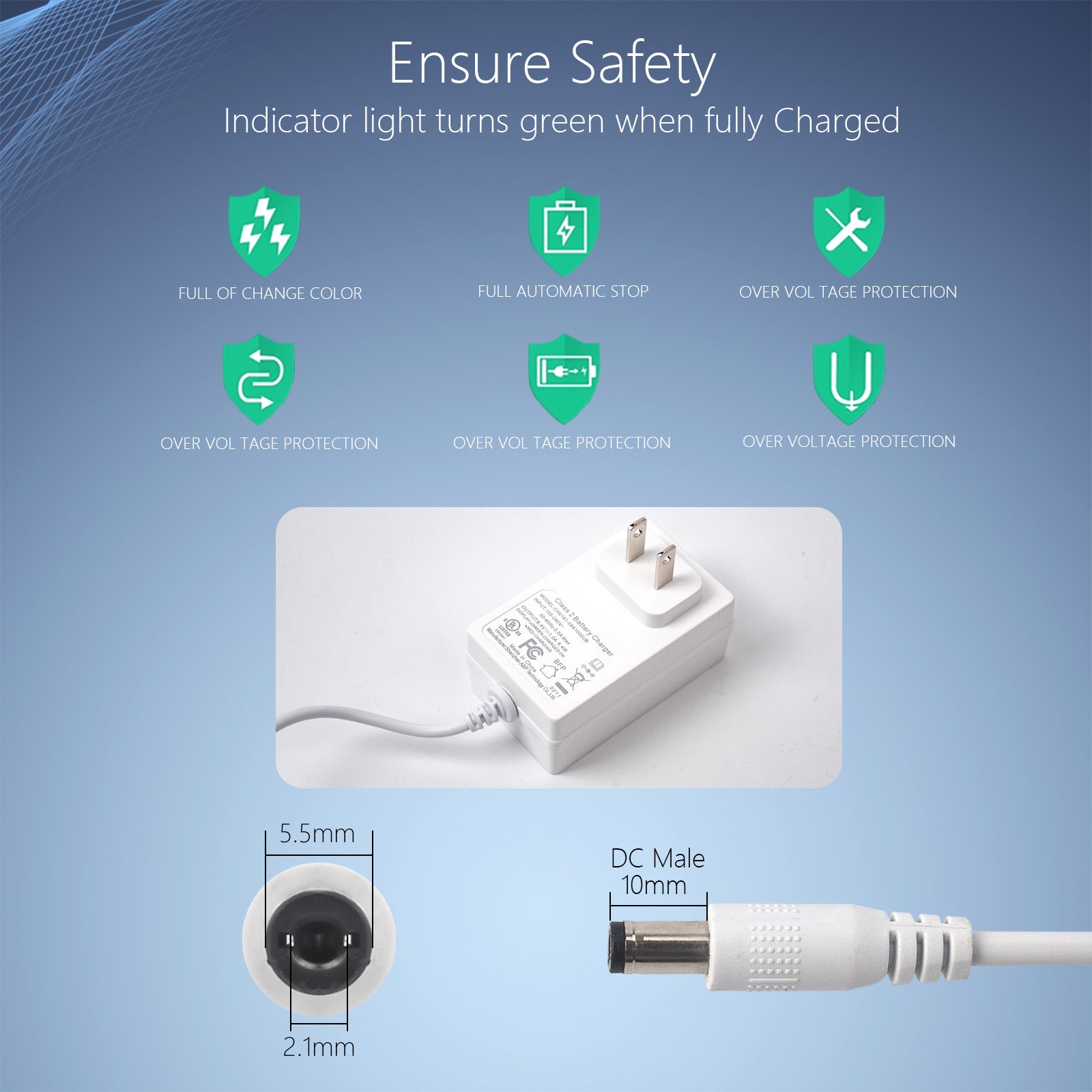 5.5mm 8-4V charger