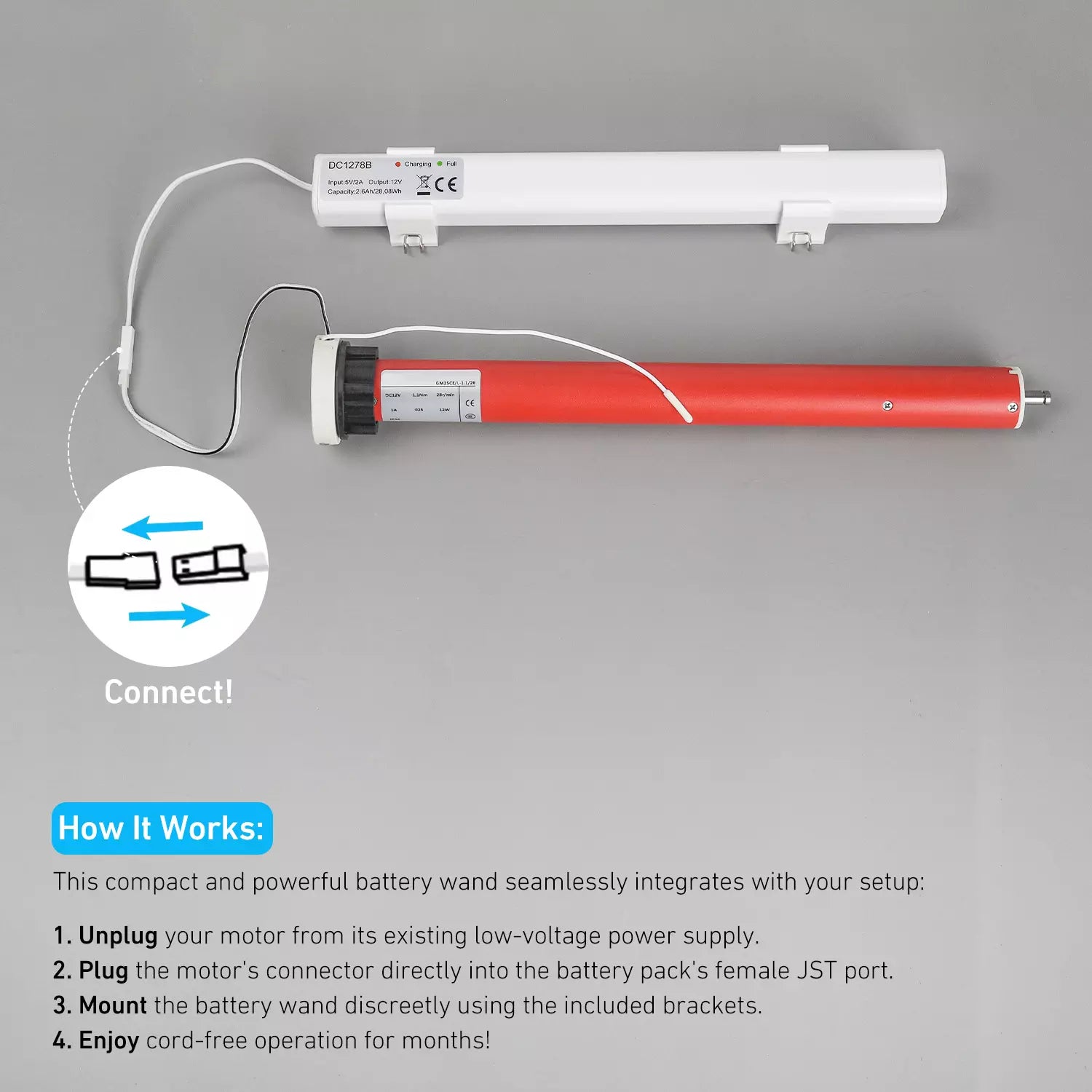 12V DC Battery for Roller Shades