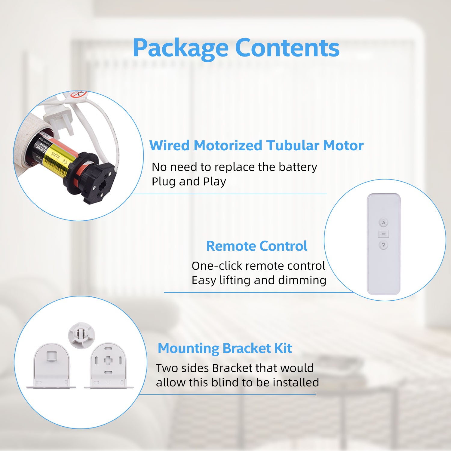 AC100-260V Roller Blind Motor Remote Control for 1.5 Inch Shade Tube.