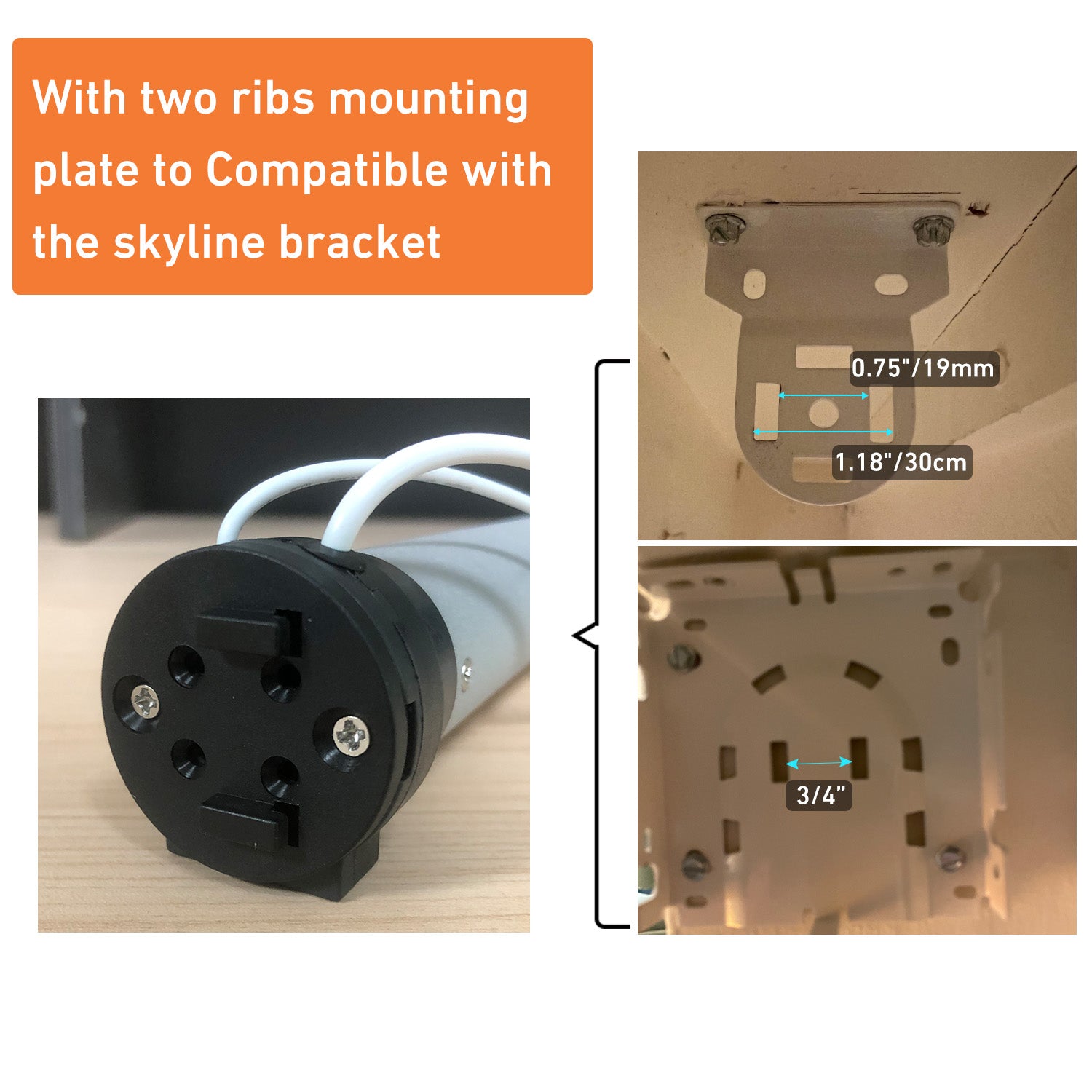 Rollerhouses ERB35 | 2"(50mm) Rechargeable Roller Shade Motor Kit,Remote control.