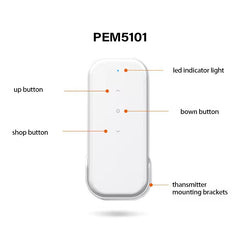 Motored Blinds Remote Control, Electric Shade 15 Channel Transmitter, Working With PM25 Blinds Motor，White