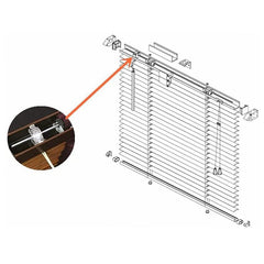 Venetian Blind Tilt Gear Hook - 7/32" Hexagonal Quadrilateral FM Connector for Louver Blinds 2PCS