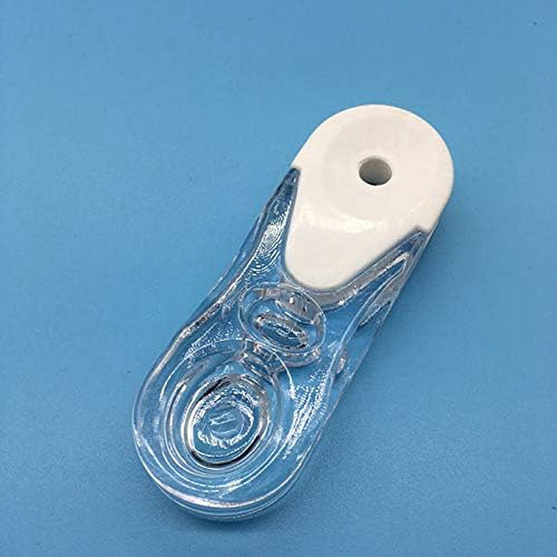 Crystal Clear Roller Shade Pull Handles - 2 Pack Oval Decorative Pulls