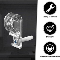 Clear Curtain Cord Hooks - 8 Pack Crystal Positioning Clips for Blinds & Shades (50mm)