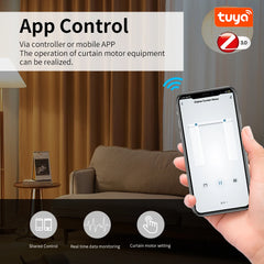 Zigbee Smart Elektrischer Vorhangmotor Intelligenter Rollladen unterstützt Sprachsteuerung für Alexa Google Assistant SmartThings 22,5 cm