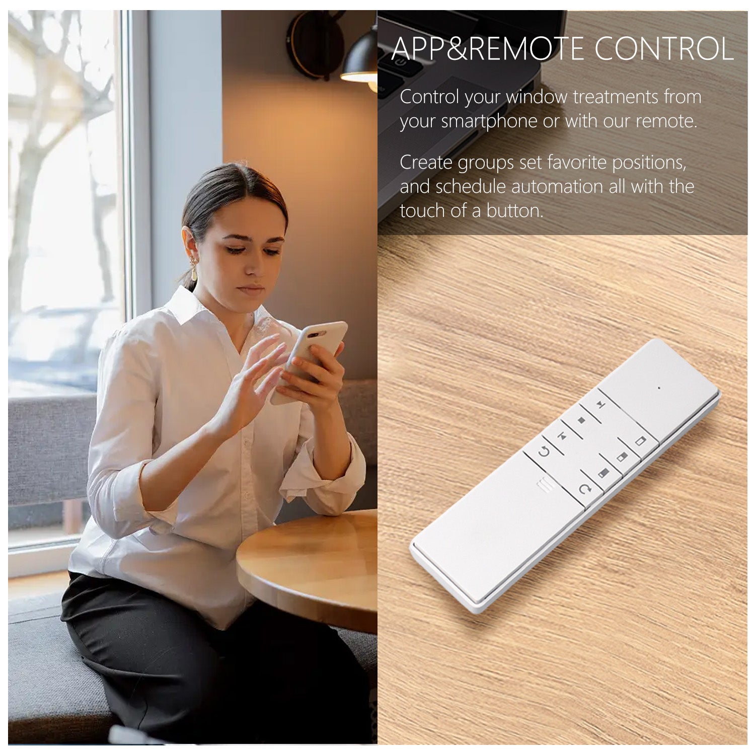 Smart Roller Blinds Motor for 1"(25mm) OD Tube, for Alexa,GoogleHome,Rechargeable.