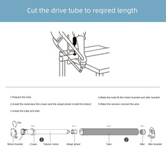 Roller Shades Tube，1-1/8" (28mm) Aluminum Tube，Roller Blinds Tube - 1 PCS